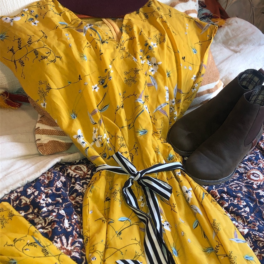 Piper & Scoot yellow floral jumpsuit